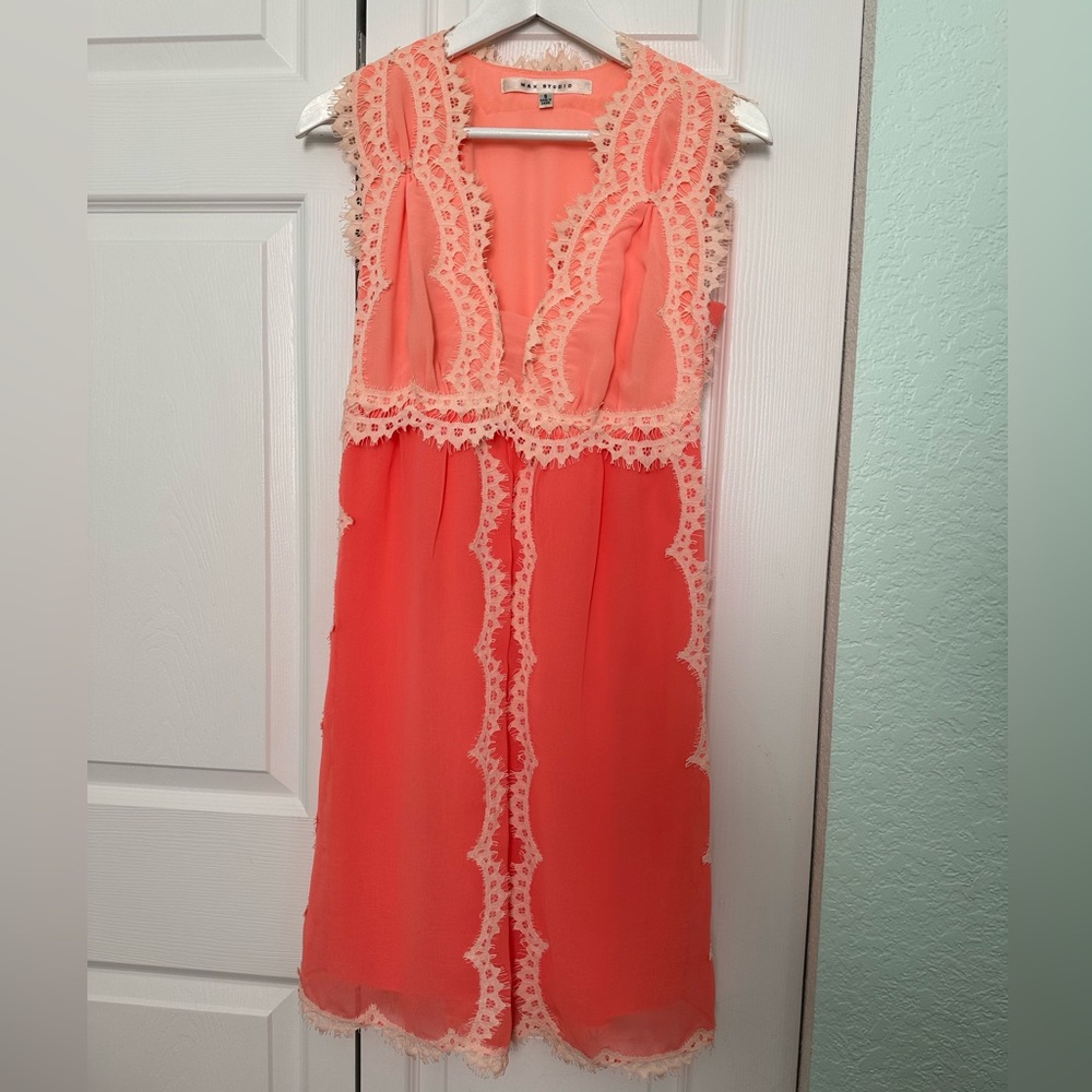 Max studio Lacey Pink Coral Dress